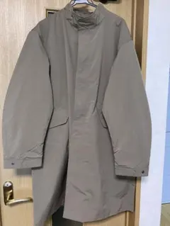 ノーカラージャケット 100%ポリエステル ベージュ