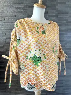 正絹ブラウス　着物リメイク