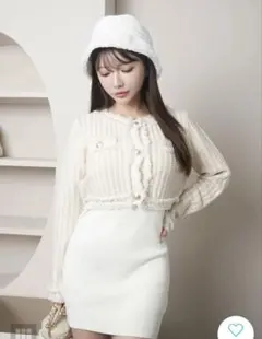 リップサービス ツイードアンサンブルニットワンピース