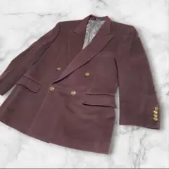 【美品】Aquascutum　カシミア100％　メンズ　ブラウン　金ボタン