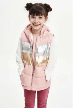 DeFacto 女の子 フード付き中綿ベスト　size 130cm