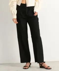 BACCA リネンモヘヤストレートワイドパンツ　Tomorrowland