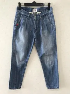 ＊アングリット ストライプ テーパード デニムパンツ 24のサムネイル