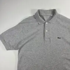 LACOSTE ラコステ ポロシャツ グレー ワニロゴ 半袖 トップス L