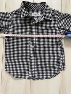 ⭐︎kids【アーノルドパーマー】 チェック柄ボタン付きシャツ95cm⭐︎ブラック⭐︎