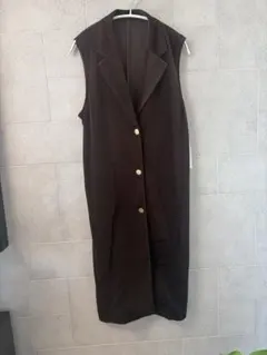 YAMADAYA Vin メッシュベロアテーラードロングジレ ◎