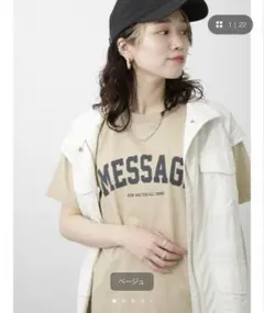 【USAコットン】ロゴチュニックTシャツのサムネイル