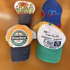 Heineken ダメージ加工キャップ他4つセット