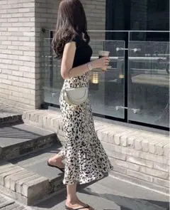 dholic マーメイドスカート　レオパード