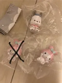 なりきりうさぎさん ポチャコ1個、マイメロ1個