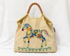 馬刺繍レディース おしゃれ エコバッグMサイズのサムネイル