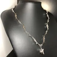 【新品】モーニングスター パンク ロック ネックレス イバラ 有刺鉄線チェーン