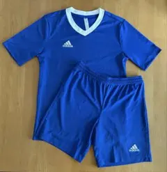 美品 adidas アディダス サッカーウェア トップス 半袖 半ズボン 150