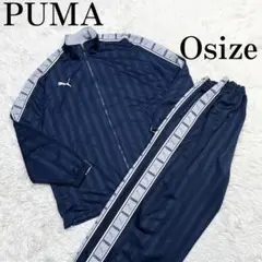 極美品 プーマ ジャージ セットアップ テープロゴ ロゴ刺繍 大きいサイズ