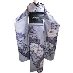 【レア色】【美品】振袖セット7点セット160.5cm■フルセット総絞りGP10のサムネイル