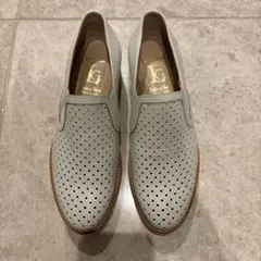 Luca Grossi オフホワイト　メッシュ ローファー