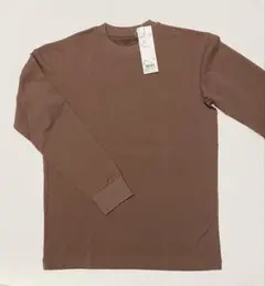 新品未使用 UNIQLO HEATTECH ブラウン 長袖カットソー S