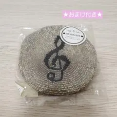 【新品未使用】ハンドメイド ビーズコインケース ト音記号 音符