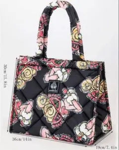 ヒステリックミニ　スクエアバッグ　黒　トートバッグ