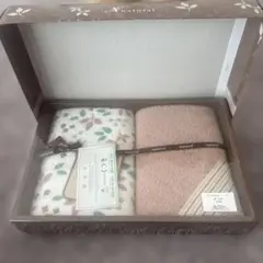 フェイスタオルセット（葉柄・無地）