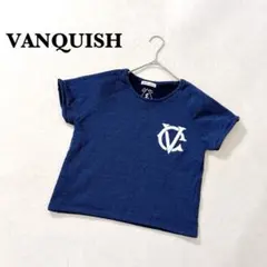 ヴァンキッシュ クロップド丈Tシャツ ネイビー FREE 綿100% 半袖のサムネイル