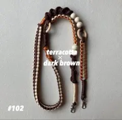 パラコード　スマホショルダーストラップ　オレンジブラウン