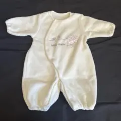 ホワイト ツーウェイ ドレスオール 50〜60cm