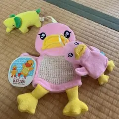 アヒルのバスグローブセット　ぞうさんのガラガラ