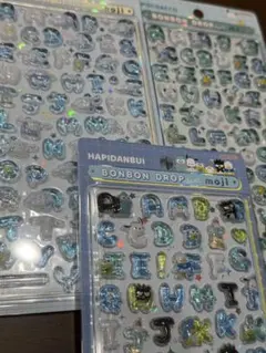サンリオ ボンボンドロップシール　文字　ハピタン　ぽちゃっこ　シナモン