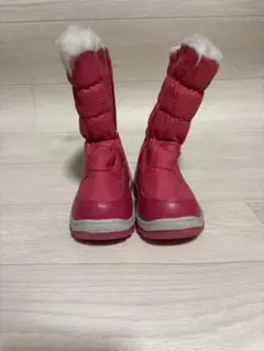17-18cm ピンクファーブーツ キッズ用