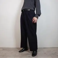 DURBAN OPUS 1タックスラックス ネイビー ウールパンツ /ZW30のサムネイル