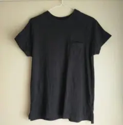 【ikka】 綿100%ポケット付き 半袖Tシャツ ブラック Lサイズのサムネイル