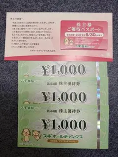 スギ薬局　株主優待のサムネイル