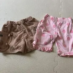 水玉模様ハーフパンツ 2点セット