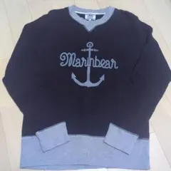 coen コーエン 長袖 スウェットトレーナー メンズS　ネイビー　綿100%