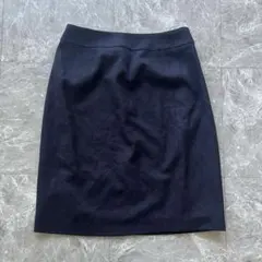 Reflect リフレクト ウール混 タイトスカート ネイビー 9号 M 濃紺