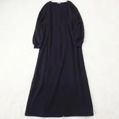 317 アーバンリサーチ スウェットドロストワンピース 長袖 ロング ブラック