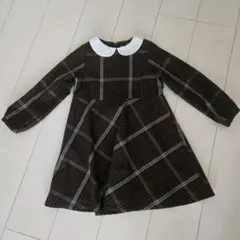 B:MING by BEAMS ダークブラウン チェック柄 ワンピース