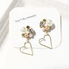 S-258　ハンドメイド☆ビジューピアス／イヤリング