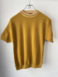 70s Sears マスタード クルーネック 半袖ニットのサムネイル