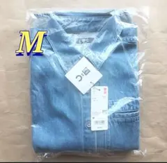 ユニクロC　デニムリラックスシャツジャケット　ブルー　Mサイズ　UNIQLOC