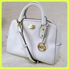 マイケルコース MichaelKors ホワイト 2wayミニボストンバッグ ✧
