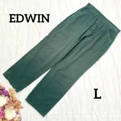 エドウィン カラーチノパン メンズ ストレート カジュアルパンツ グリーン L