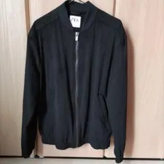スエード風 ジップアップジャケット ブラックZARA
