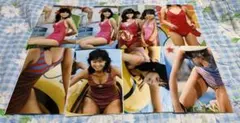 80年代アイドル生写真 石川秀美 水泳大会 Lサイズ8枚