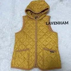 《美品》ラベンハム ベスト フード付 イエロー マスタード キルティング 38