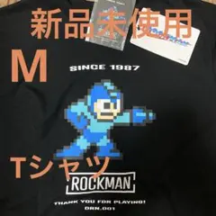 新品未使用　ロックマン　Tシャツ Mサイズ　ブラック黒