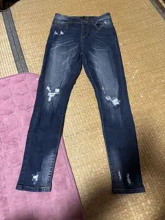 【GORGE】ダメージ加工ダークブルースキニージーンズ