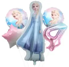 ビッグバルーン♬5点セット数字④女の子