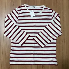【新品・未使用】　 レディース　ボーダーカットソー　七分袖